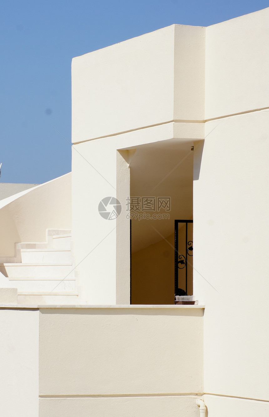 爱琴海建筑风格白色窗户建筑学蓝色历史性文化石头房子颜色图片