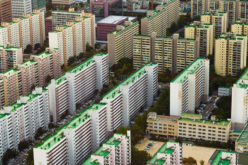 韩国南首尔市房子建筑城市民众建筑学公寓中心市中心住宅天际图片