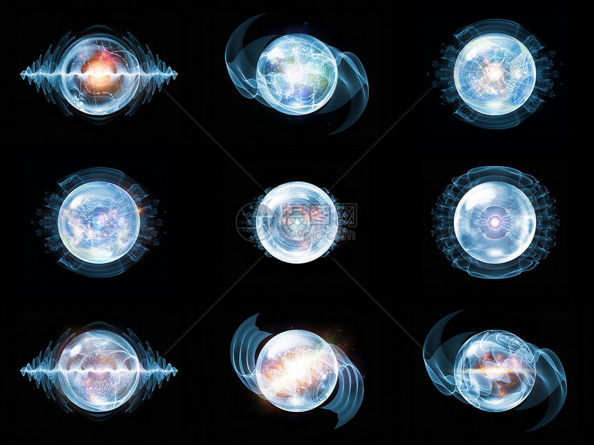 虚拟波粒子生活理论辐射设计数学正弦波精神蓝色教育力量图片
