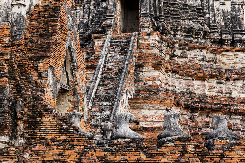 泰国古代塔塔冥想佛教徒宗教寺庙建筑学历史性公园国家历史扫管图片