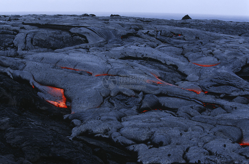美国 夏威夷大岛火山 国家公园冷却熔岩图片