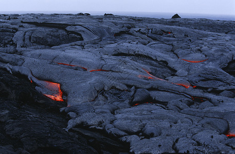 美国 夏威夷大岛火山 国家公园冷却熔岩高清图片
