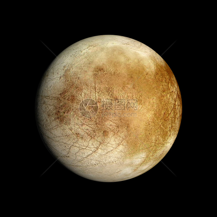 木星月欧罗巴渲染太阳系天文学宇航员木星轨道教育科学图片
