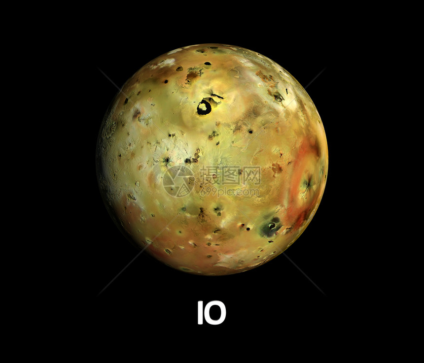 木卫一教育宇航员木星渲染轨道太阳系科学天文学图片