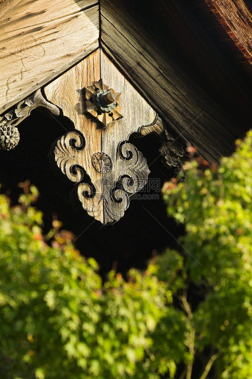 日本京都天柳寺 建筑设计细节特写外观雕刻历史性建筑学文化图片