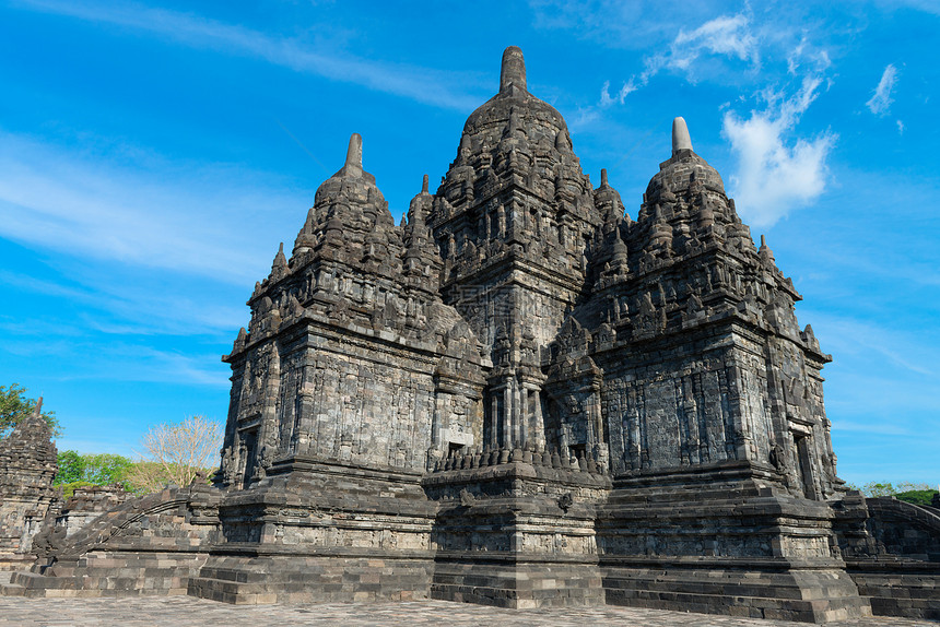 印度尼西亚爪哇Candi Sewu佛教建筑群建筑学遗产传奇寺庙岩石金字塔天空传统历史旅行图片