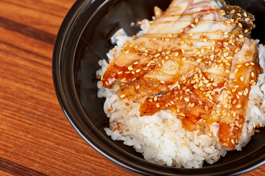 与大米盘子海鲜教师营养大学空白餐厅鳗鱼日语午餐图片