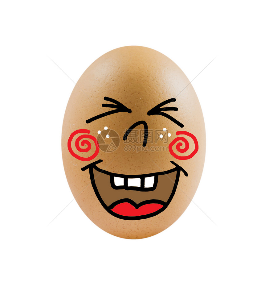 一个鸡蛋蛋壳漫画椭圆形棕色营养乐趣白色情感眼睛绘画图片
