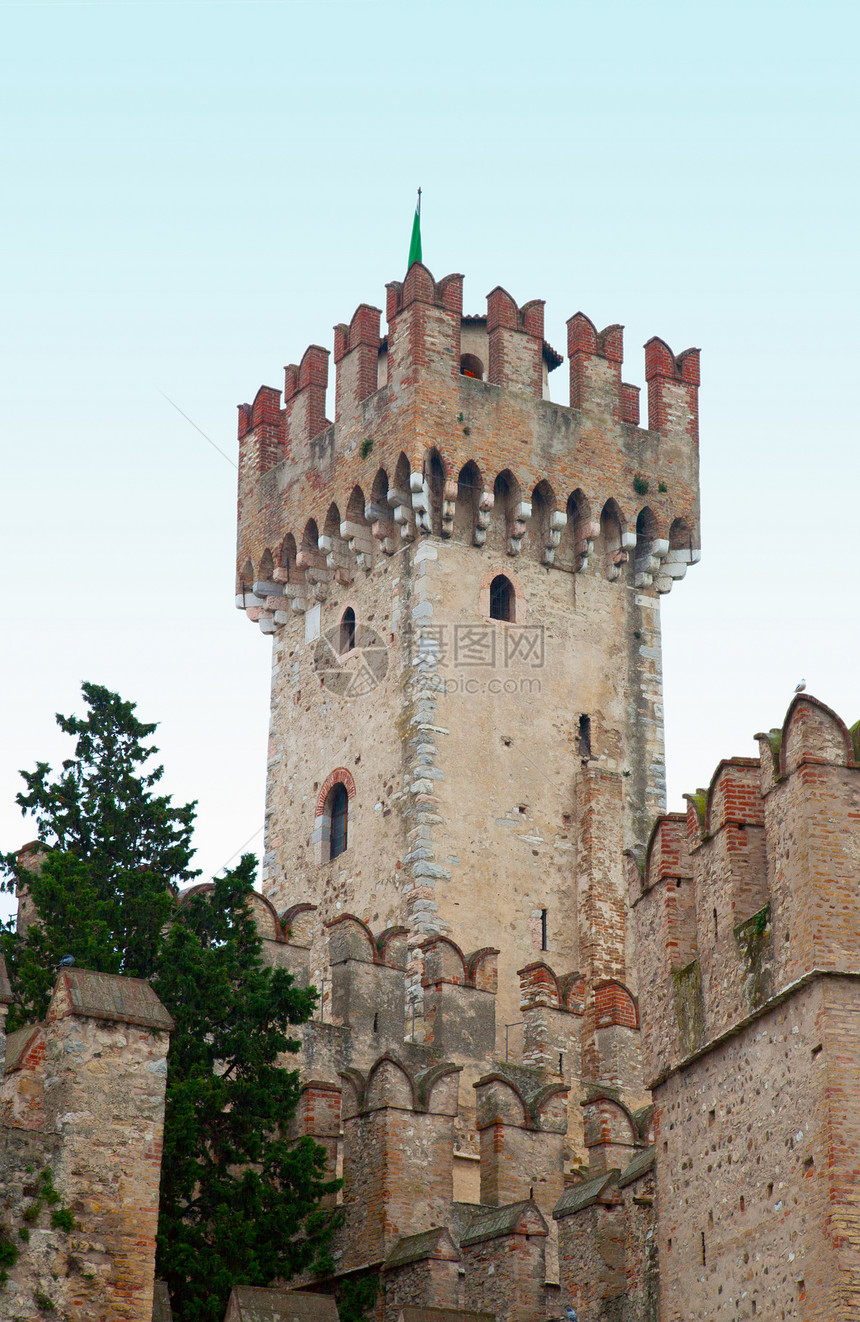 西尔米昂城堡历史旅游石头堡垒天空建筑学地标建筑雕塑城市图片