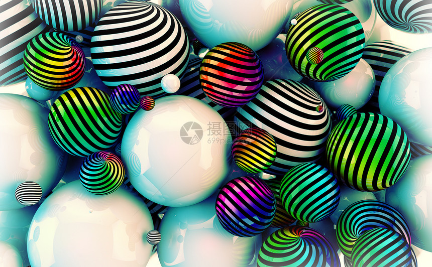 摘要彩色球气泡运动风格流动装饰品曲线插图作品装饰商业图片