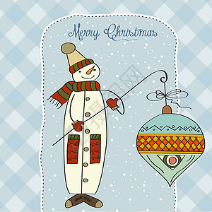 圣诞节帽子小屋带大圣诞舞会的雪人蓝色下雪幸福快乐卡通片庆典帽子地球天气围巾设计图片