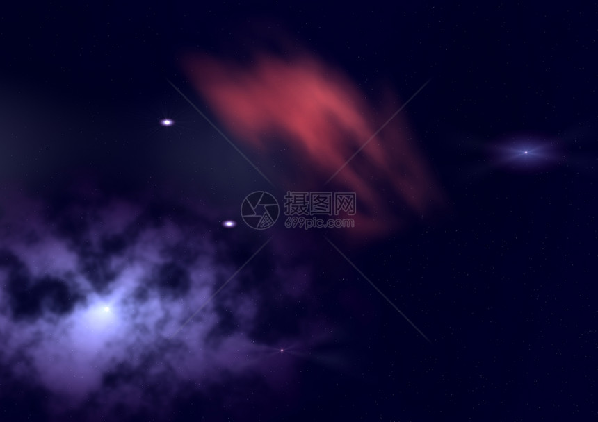 在空间和星云的星域星际插图气体天文学星系场地纺纱渲染科学星座图片