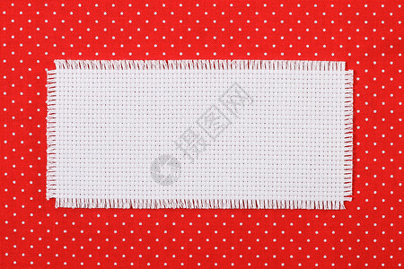 背景红色爱好手工业帆布工艺框架织物白色十字绣刺绣背景图片