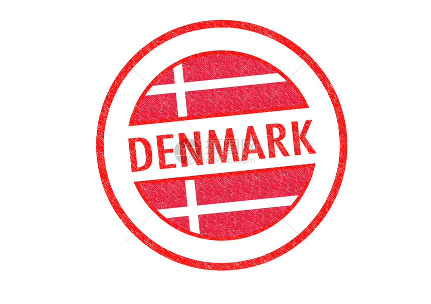丹麦旅行白色徽章按钮城市海关假期旗帜贴纸图片