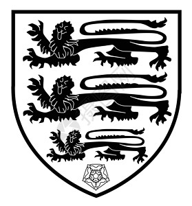 英国三狮军团皇家玫瑰艺术徽章纹章波峰艺术品英语贵族插图背景图片