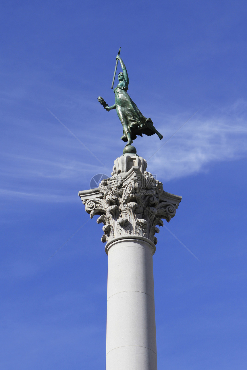 联合广场旅行纪念馆雕像目的地蓝色纪念堂纪念碑女神天空地标图片