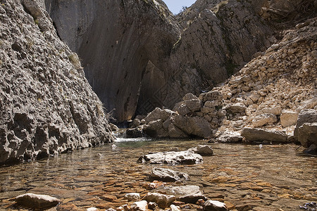 瓜达尔基韦尔河出生地 西班牙Jaen省克萨达起源通航水流流动电流自然景观风景河流背景图片