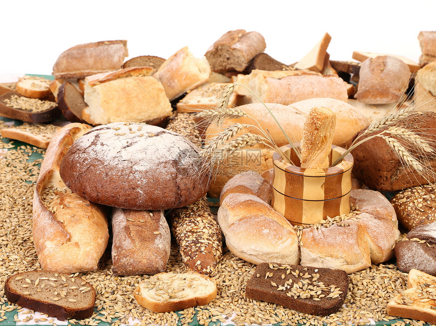 面包和小麦的构成面团纤维木头谷物粮食脆皮糕点金子食物面粉图片