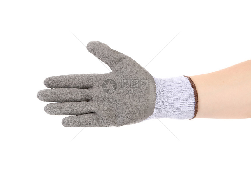 橡胶保护灰色手套工人衣服橡皮建造工作工作服材料棕榈敷料预防图片