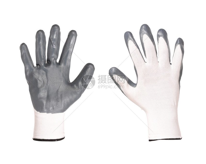 橡胶保护灰色手套工具花园棕榈职业材料建造安全工作服工人敷料图片