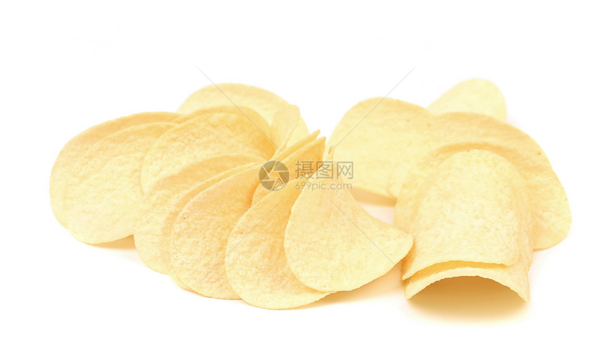 土豆薯片饼干黄色美食色彩波纹饮食小吃食物薯角盐渍图片