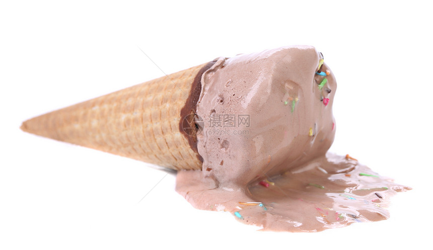 锥形巧克力冰淇淋图片