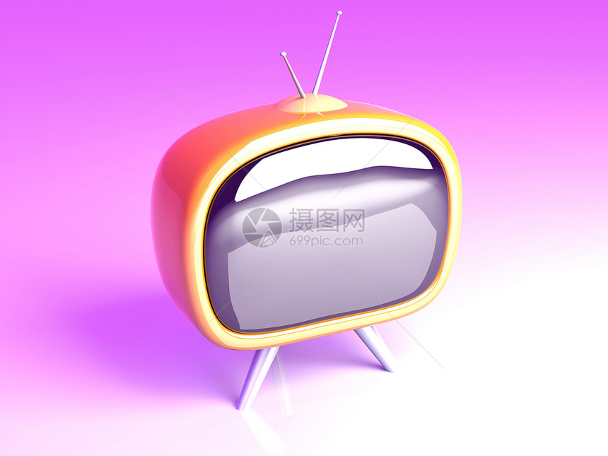 Retro Tv 重试Tv投掷视频展示娱乐手表监视器广告天线电子产品屏幕图片