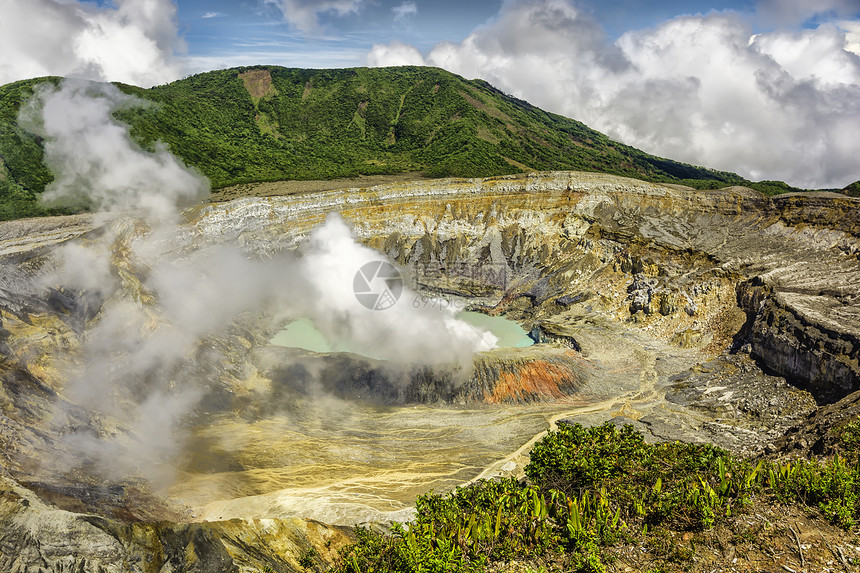 Poas 火山壁画板图片