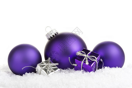 圣诞 圣诞节 紫色和银色背景图片