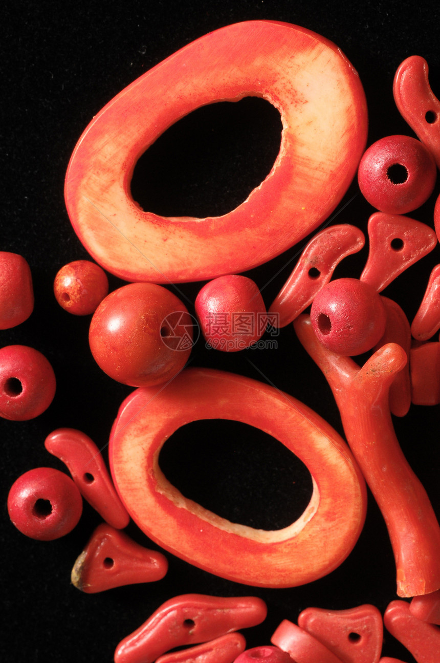 红珊瑚石珊瑚项链首饰金子宝石魅力珠宝石头矿物工艺图片