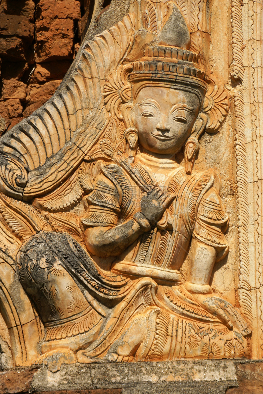 Indein 缅甸内莱湖景点全景历史建筑学旅游宝塔地标废墟寺庙宗教图片