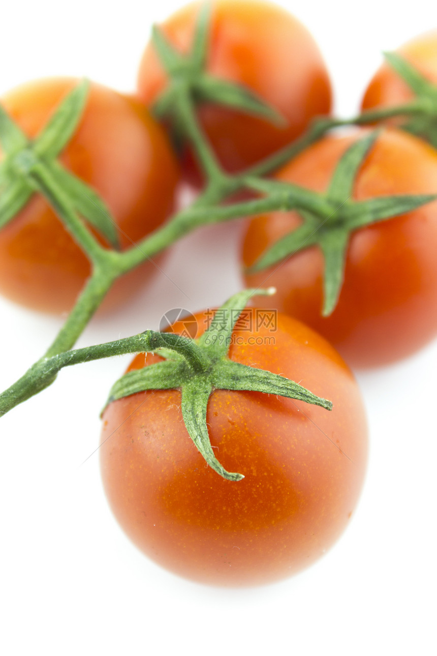 新鲜樱桃新西红柿蔬菜白色红色绿色营养工作室饮食食物团体水果图片