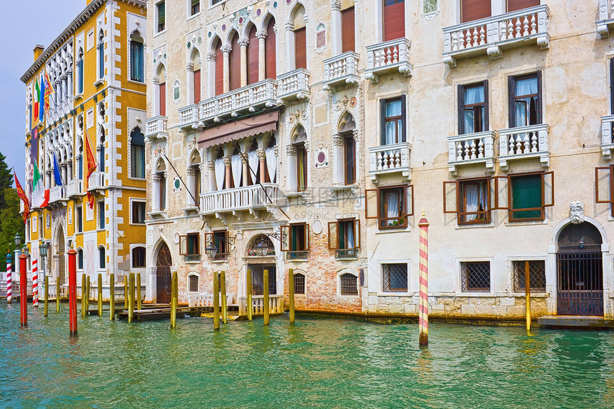 威尼斯船夫蓝色旅游旅行房子天空建筑历史性渠道建筑学图片