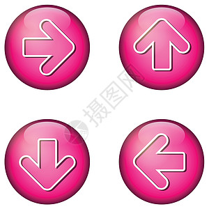 粉色插图箭头Web 箭头光标互联网插图徽章阴影粉色指针菜单圆形反射设计图片