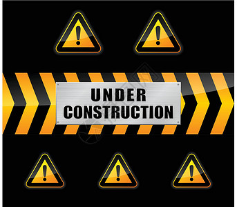 建筑背景在施工中黄色互联网进步警告工业横幅安全危险网络墙纸背景图片