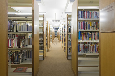 图书馆阅览室图书单元搁架书架缺席书柜背景