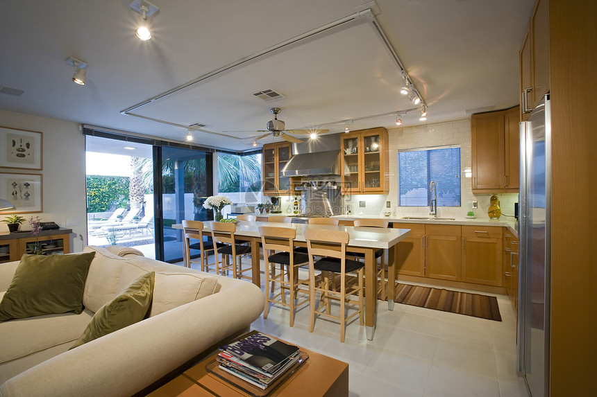 豪华室内设计客厅风格奢华家庭橱窗装饰厨房内饰图片