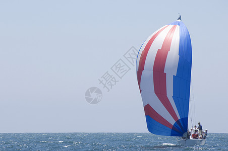 加利福尼亚州游艇赛队帆船比赛全体运动颜色色泽水车日光地平线人员白色天空背景图片