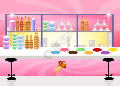 冰奶油店甜点饼干产品冰淇淋坚果锥体海报杯子小吃食物背景图片