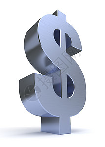 美元现金蓝色商业储蓄货币金属银行经济插图白色背景图片