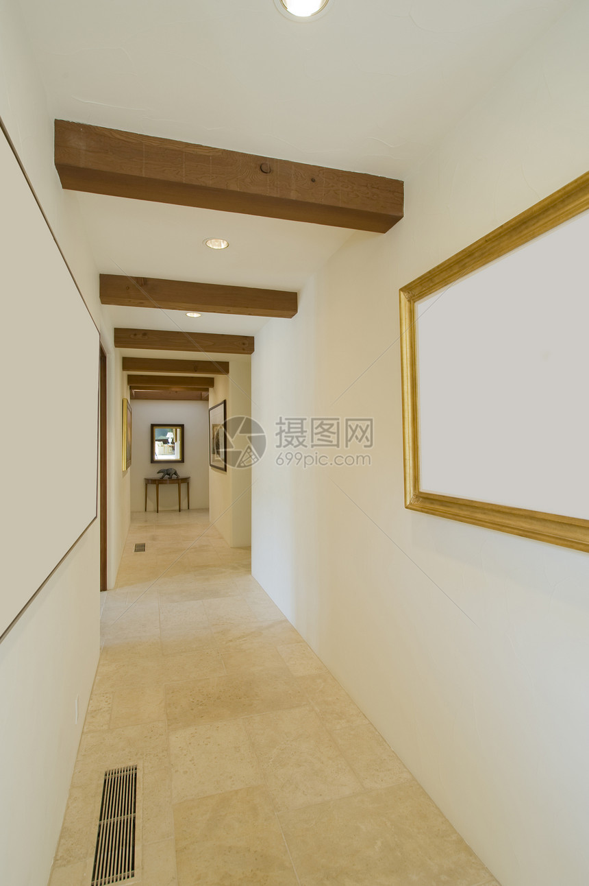 家里的空走廊建筑学通道房间家庭空白镜框入口场景图片
