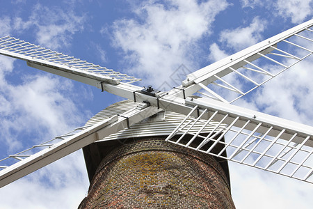 特写英国风车特写视图建筑遗产天空自然资源蓝天外观叶片工业背景图片