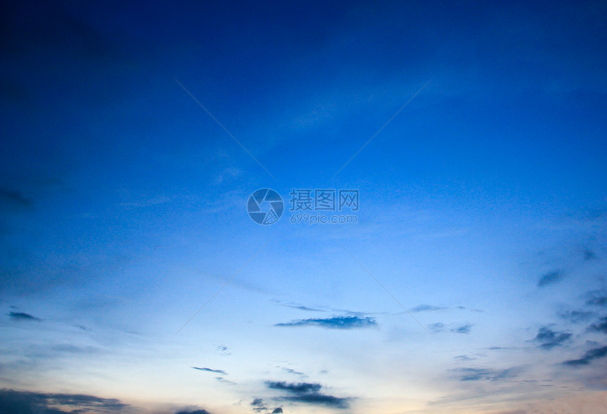 蓝日落天空背景图片