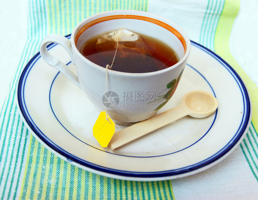 一杯热茶厨具早餐工作室飞碟茶碗团体餐具茶包制品酒吧图片