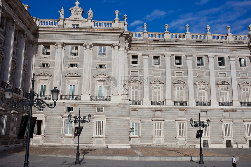 马德里皇宫建筑广场地标石头历史城堡正方形住宅吸引力游客图片