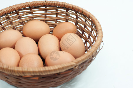 鸡蛋在篮子中炒饭午餐食物背景图片