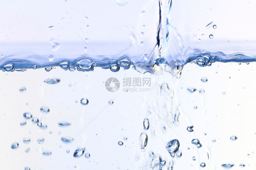 水泡液体气泡运动药品淡水飞溅沸腾白色波纹蓝色图片