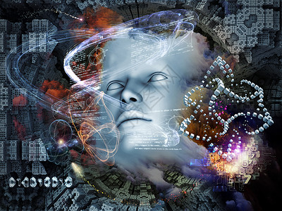 思想家冥想眼睛科幻数学拼贴画记忆小说精神艺术品作品背景图片