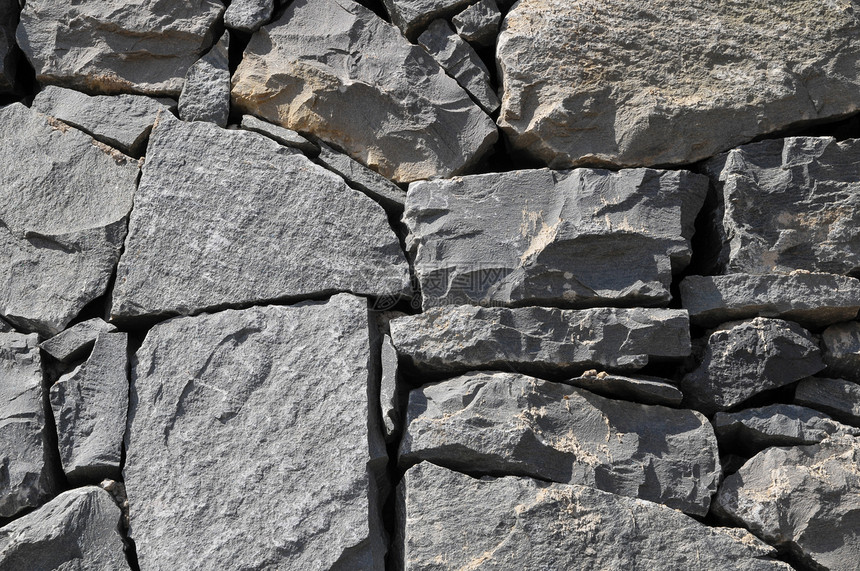 灰岩古城墙矿物花岗岩风化建筑学灰色材料大理石宏观鹅卵石纹理图片