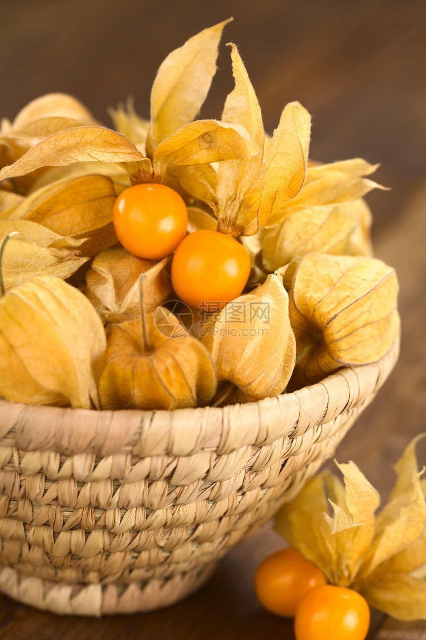酸浆异国小吃亚热带情调浆果食物橙子醋栗水果篮子图片
